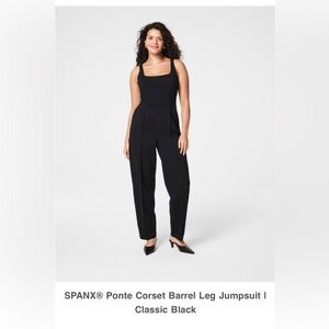 SPANX Black corset Barrel leg Tailored Jumpsuit XS black Sophisticated Design